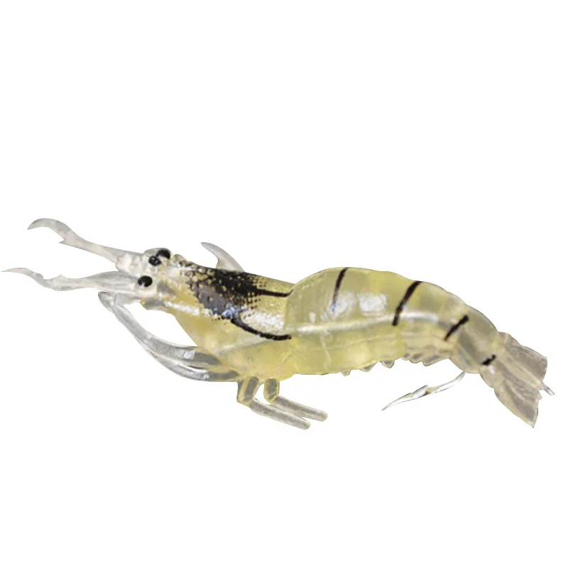 10pcs 4CM Soft Shrimp Fishing Lure Single Hooks Soft lure Realistic