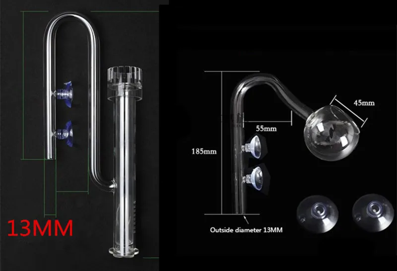 Aquarium ADA style 13/17mm Glass Lily Pipe Inflow Outflow The glass inlet and outlet water pipe in Bell grass cylinder oil film 