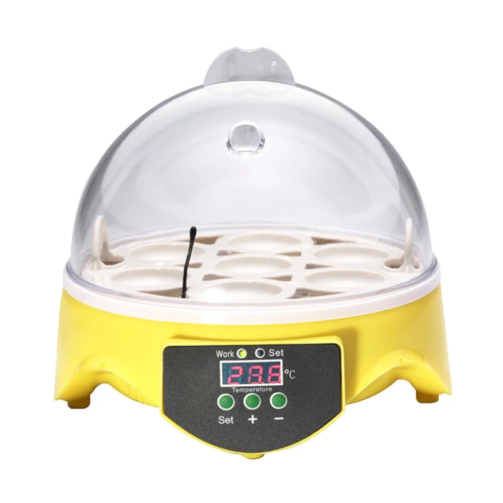 

New Arrival Mini 7 Eggs Incubator Auto Digital LED Chicken Duck Egg Incubator Machine Built-in Temperature Control US Plug