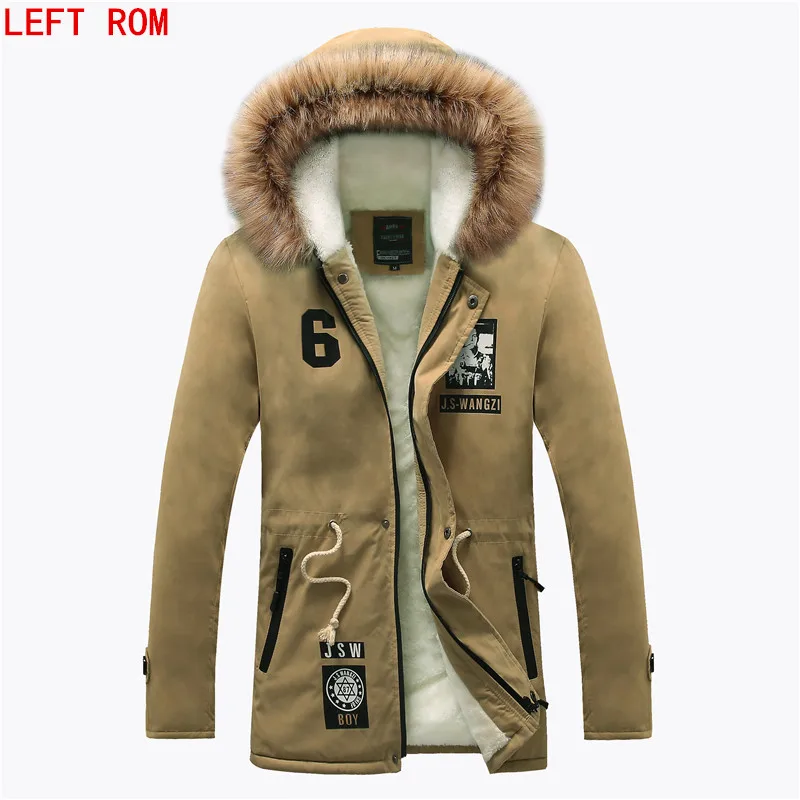 

Hot Selling Autumn Winter Long Parka Men Casual Slim Fit Hood Winter Jackets Mens Lovers Coat Men add wool to keep warm parkas