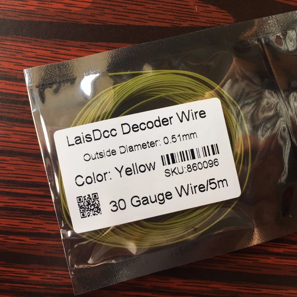 

5 meter 10 Color LaisDcc Multistrand Ultra Fine Ultra Flexible Decoder Wire with 0.51mm Outside Diameter/LaisDcc Brand