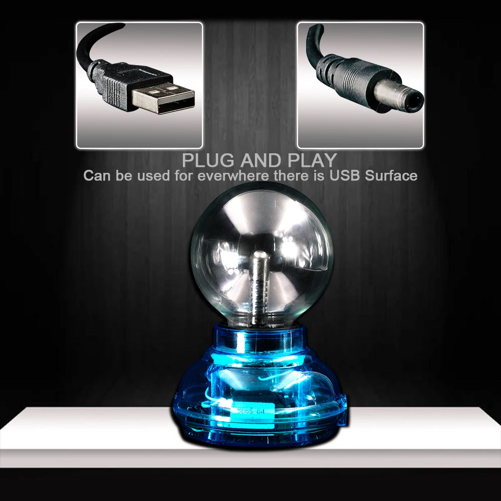 CNSUNNYLIGHT автомобильный музыкальный звуковой контроль USB плазменный шар Электростатическая лампа украшение атмосфера DJ огни вечерние волшебное освещение
