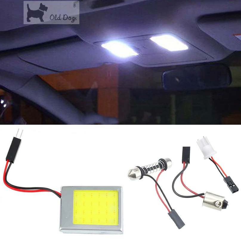 

1 set T10 24 SMD led 12V Panel Interior car dome light Festoon bulb Truck License Plate COB LED car-styling Lamp free shipping