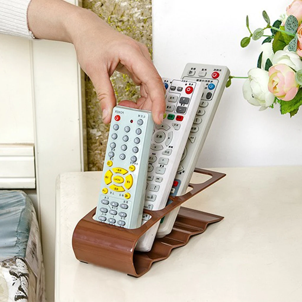 

4 Grids Compartments DVD TV Remote Controller Cellphone Stand Holder Storage Organiser Tools Rack Stand