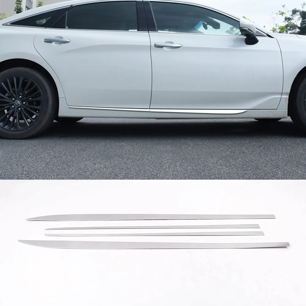 

Stainless Steel Door Side Panel Molding Garnish Exterior For Toyota Avalon 2018 2019 2020 Accessories Car Styling