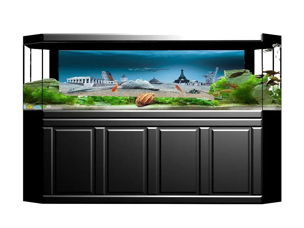 122 см длина рыбы водные украшения в виде домашних животных украшения прочный фон аквариум океан Пейзаж Плакат аквариум фон MA15
