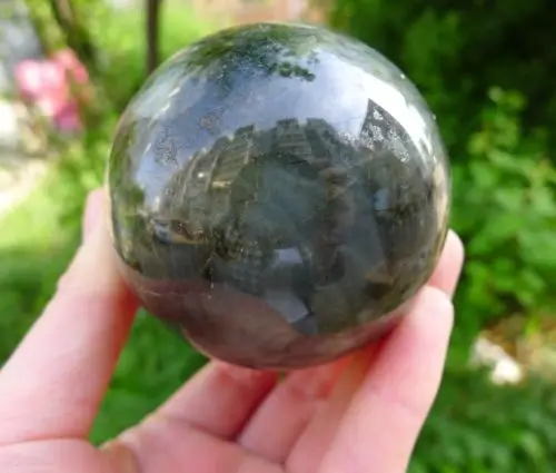 

ddh001287 Beautiful Natural Labradorite Quartz Crystal Sphere Ball Healing