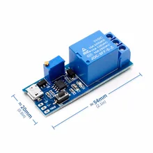 Smart Electronics 5V-30V Micro USB Power Adjustable Delay Relay Timer Control Module Trigger Delay Switch