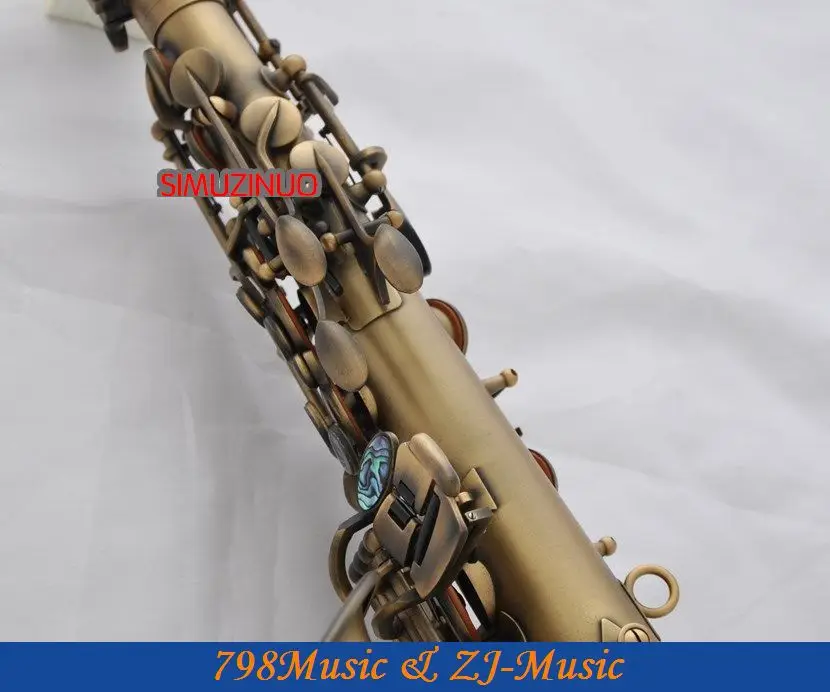 Профессиональный античный бронзовый Eb альт саксофон Abalone shell key High F # sax Новый|alto