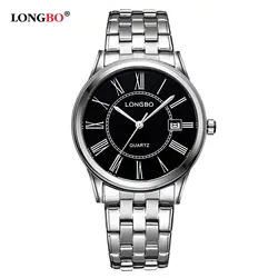Longbo бренд 2017 г. Роскошные Для мужчин Для женщин часы моды Водонепроницаемый Любителя кварцевые наручные часы Montre Homme Пара часы подарки 5096