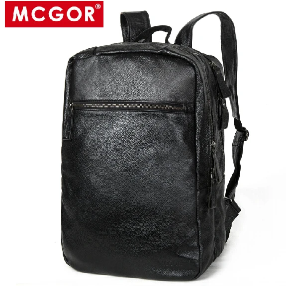 

Luxury first layer genuine leather men's backpack business travel shoulder bag backpack for college student bookbag BP00074