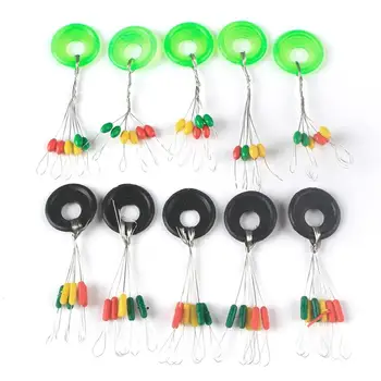 

None Fishing Tools Tackle Set Box with Swivels Ring Space Bean Pin