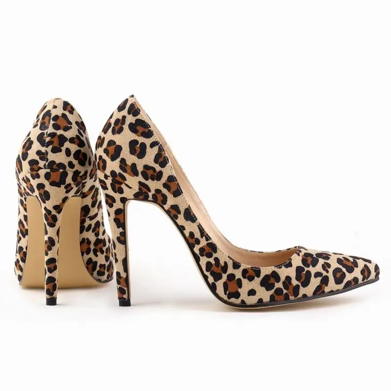 leopard skin high heel shoes