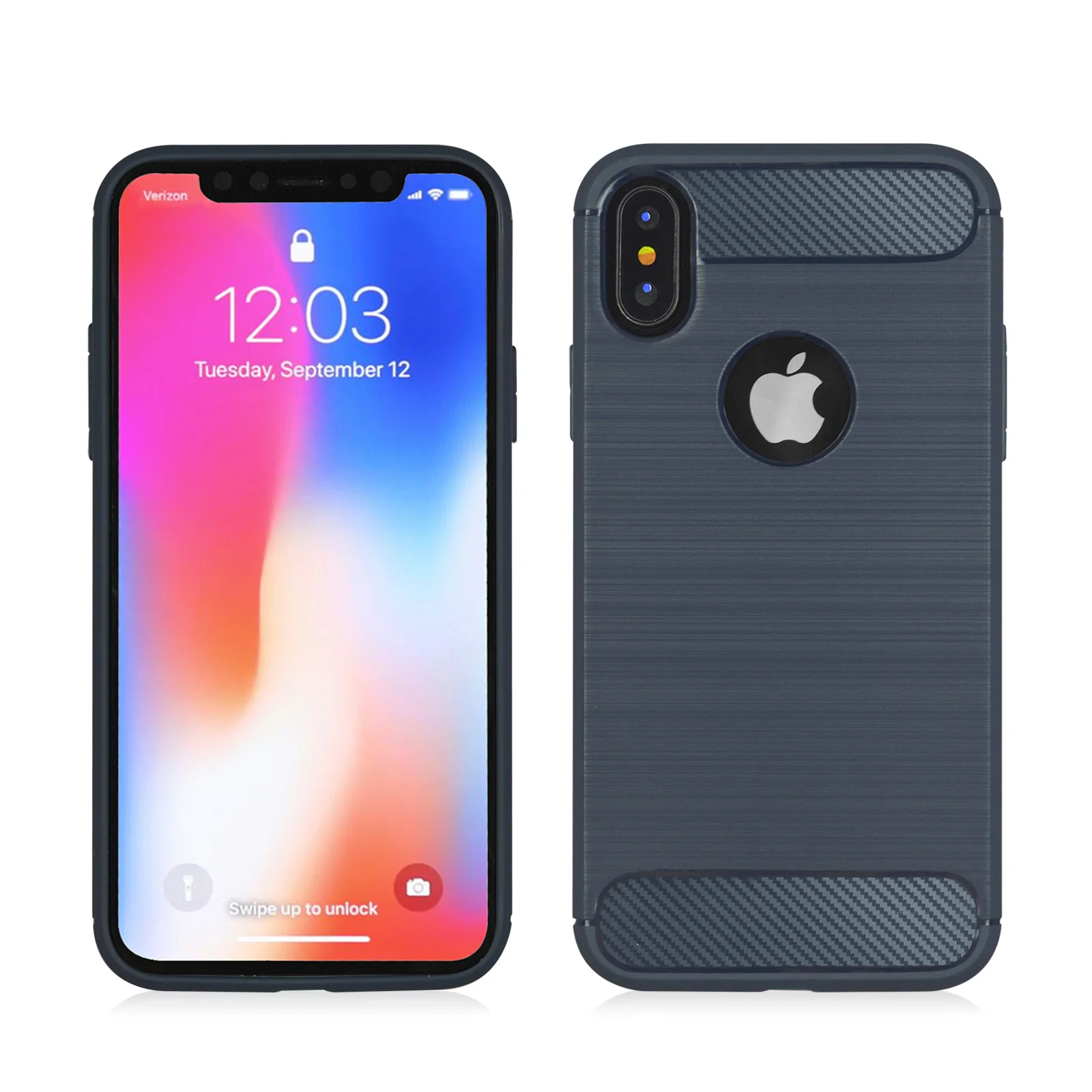 Shockproof Simple Wire Drawing Soft Carbon Fibre Durable TPU Rubber Case Cover For iPhone X 5 5S SE 6 6S 7 8 Plus |