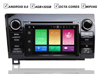 

7''IPS Car Android 8.0 DVD GPS Player for TOYOTA TUNDRA SEQUOIA Raido Vehicle Multimedia Stereo Navigation BT Octa Core Wifi/4G