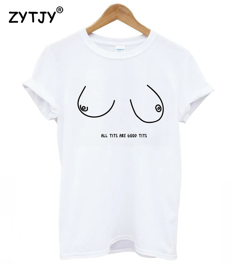 Женская футболка с надписью «all tits are good tits», Повседневная хлопковая хипстерская забавная футболка для девочек, топы, футболки tumblr, Прямая поставка, BA-47