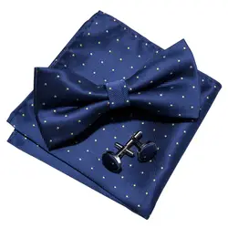 LF-824 Барри. ван моды Для мужчин Боути 100% шелк темно-синий в горошек галстуки-бабочки для Для мужчин свадебные Жених вечерние Для мужчин s
