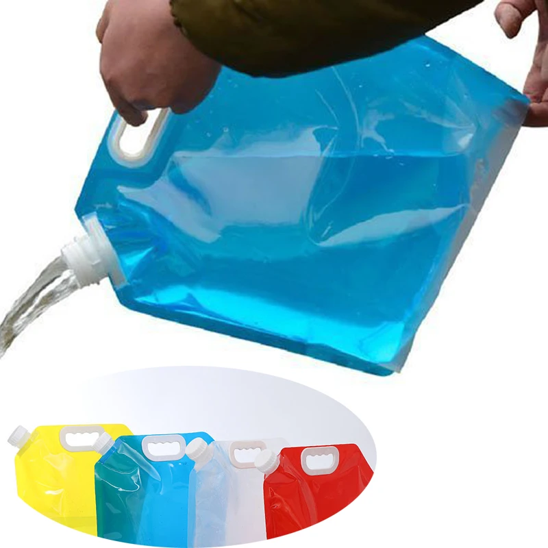 

5 Litres Collapsible Water Container Bag Sports Outdoor Travel Camping Hiking Riding Survival Portable Folding Water Storage Bag