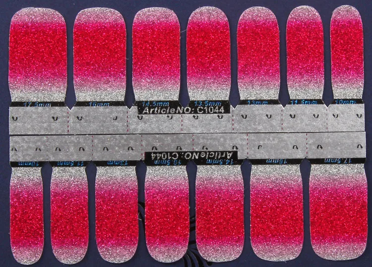 Блестящий Порошок градиентный цвет наклейки s ногтей Обертывания полное покрытие лак стикер DIY самоклеющиеся художественные украшения