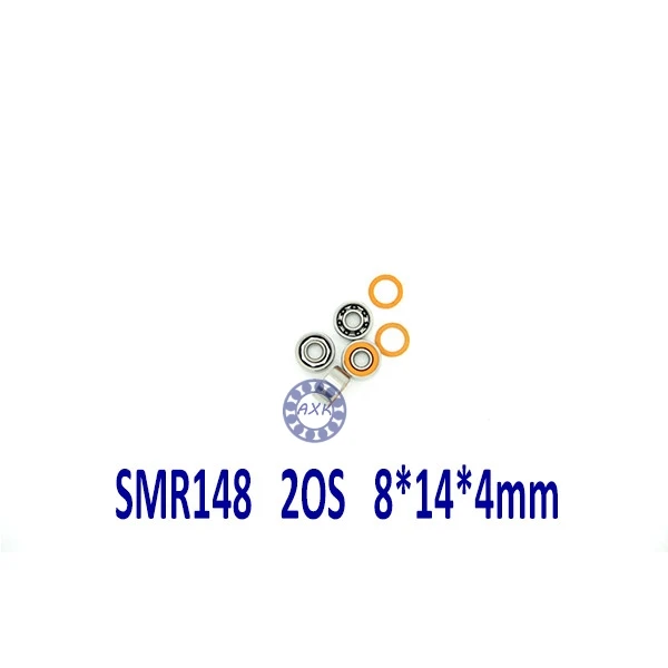 Free Shipping 4pcs SMR148 2OS 8x14x4 Hybrid Ceramic Stainless Greased Bearing SMR148C A7 Orange rubber SMR148-2RS | Обустройство дома