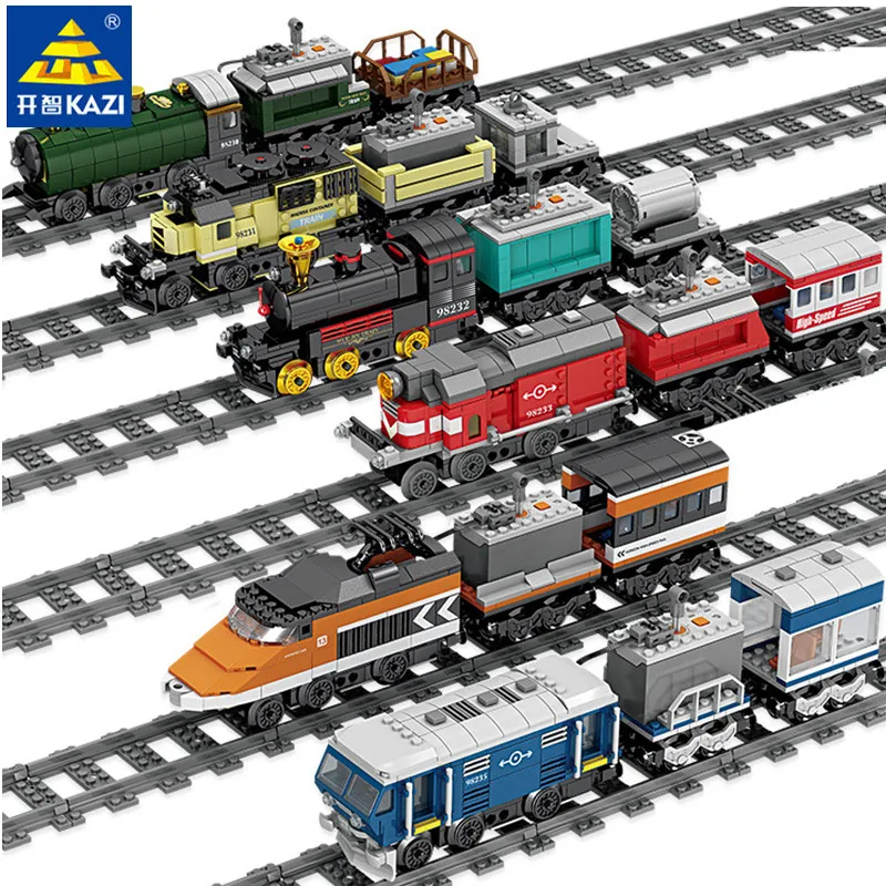 

NEWEST City Train Battery Powered Electric High-Speed Rail Building Blocks Technic Bricks Toys For Children
