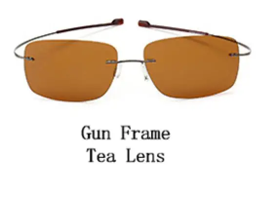 Без оправы с эффектом памяти титановые поляризованные солнцезащитные очки модные квадратные ультралегкие женские мужские очки для вождения путешествия 14 цветов UV400 N5 - Цвет линз: 5