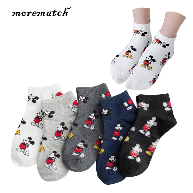 

Morematch 1 Pair Women Sock Cute Cartoon Cotton Socks Leisure College Style Socks 5 Style Optional