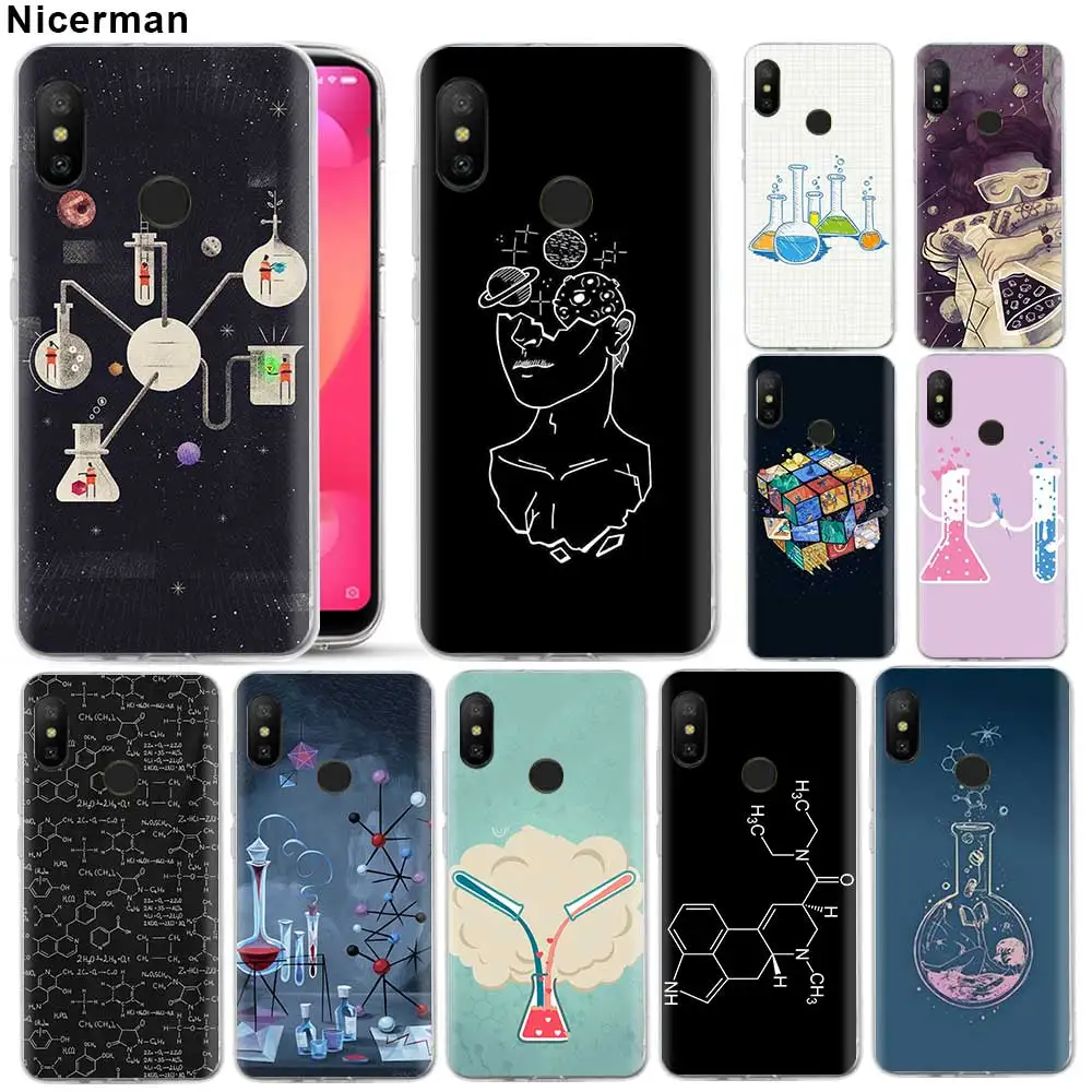 

Soft Silicone Coque for Xiaomi Mi A1 A2 Lite 6X 5X 8 Lite Play Redmi Note 6 7 Cover Biology Chemistry Clear TPU case