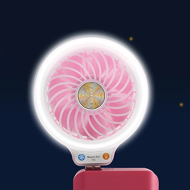 portable mini fan with light