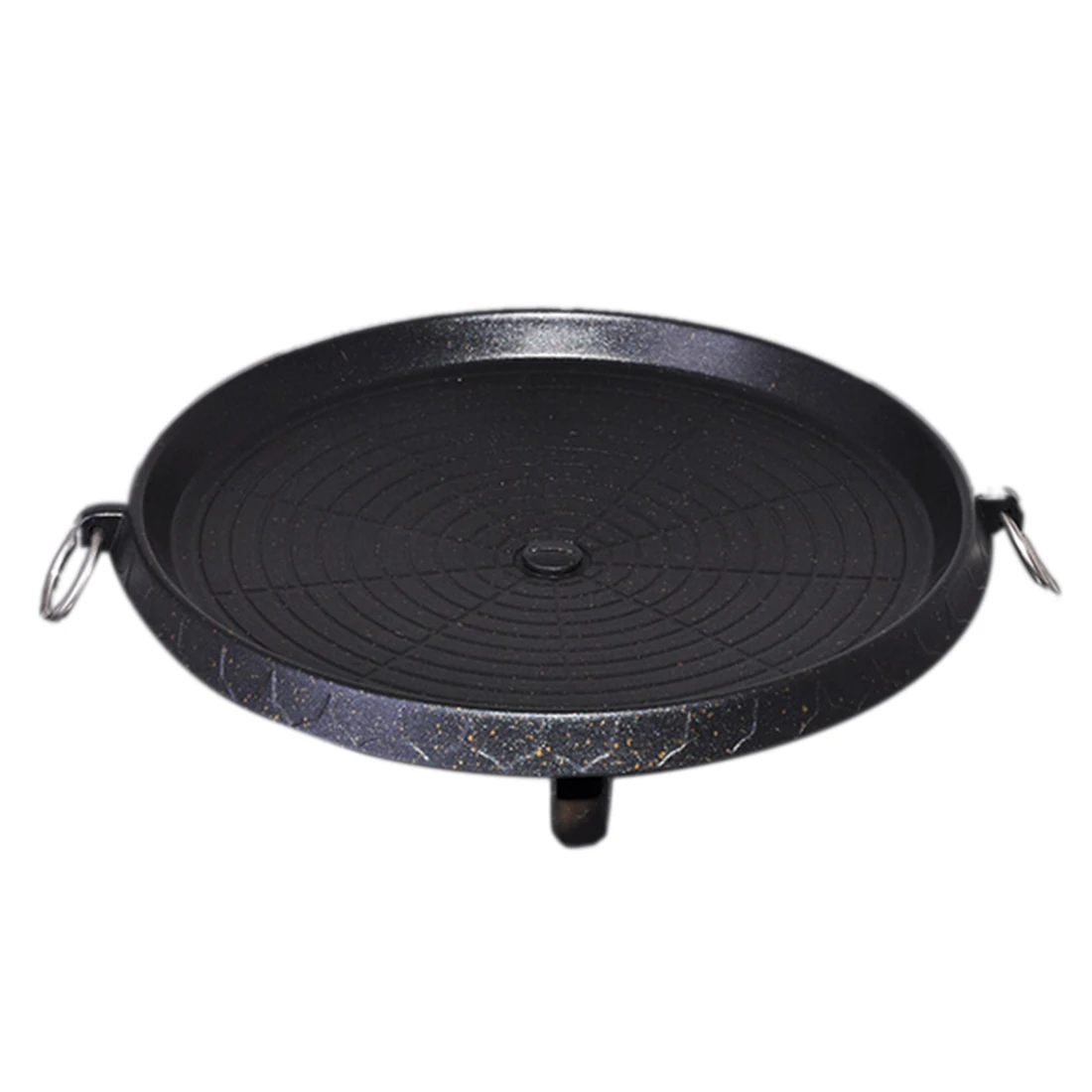 

HIPSTEEN Korean Type Smokeless Nonstick Medical Stone Party Stovetop Grill Roaster for Indoor and Outdoor Black
