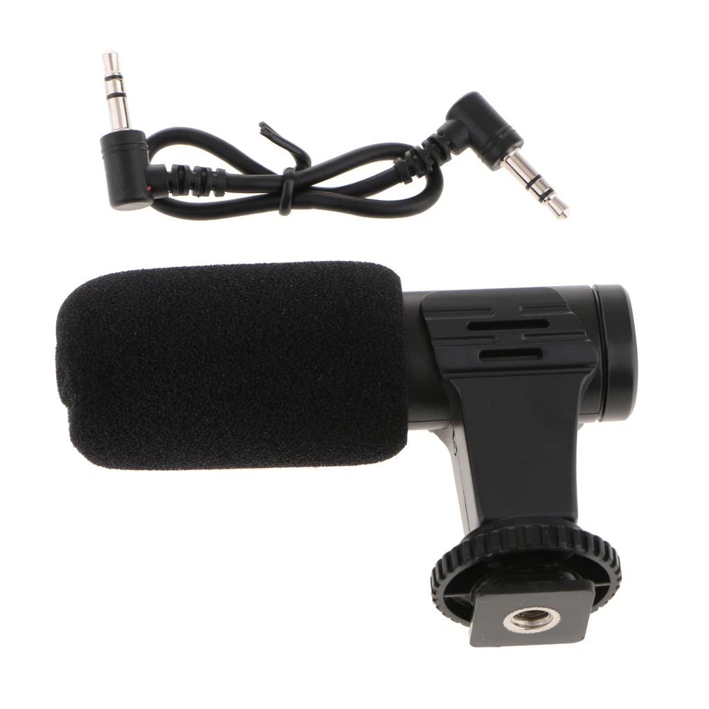 

MIC-02 External Interview Microphone Mic for Canon Nikon Cameras & Phones