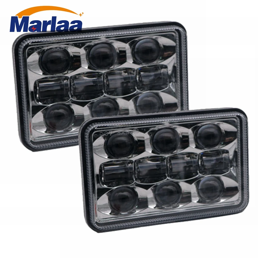4x6 LED Headlights For Kenworth T800 Freightliner FLD120 Peterbilt 379 Isuzu NPR