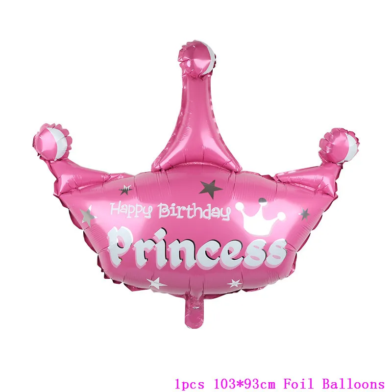AS Picture На широкую ногу 39 дюймов золотые шары из фольги с короной «Prince» и «Princess Baby Shower 30 20 1st на день рождения Coroa вечерние украшения Пижама для детей и взрослых, Globos - Цвет: AS Picture