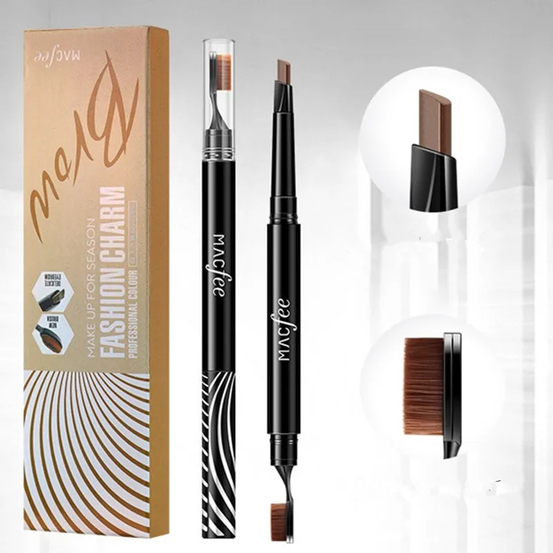 

DANNYHOO Toothbrush Double Head Automatic Eyebrow Pencil Natural Smooth Waterproof Eyebrow Pen Quick Thrush Eye Makeup Tool