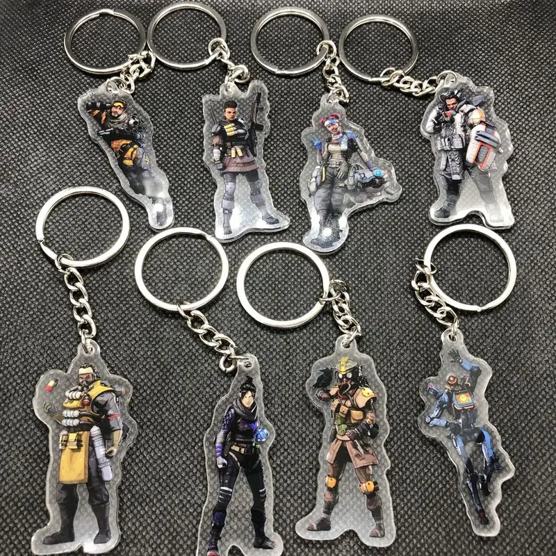 Apex Legends Heroes Around Acrylic 8 легендарная Аниме игра Mirage Bloodhound Gibraltar брелок детская