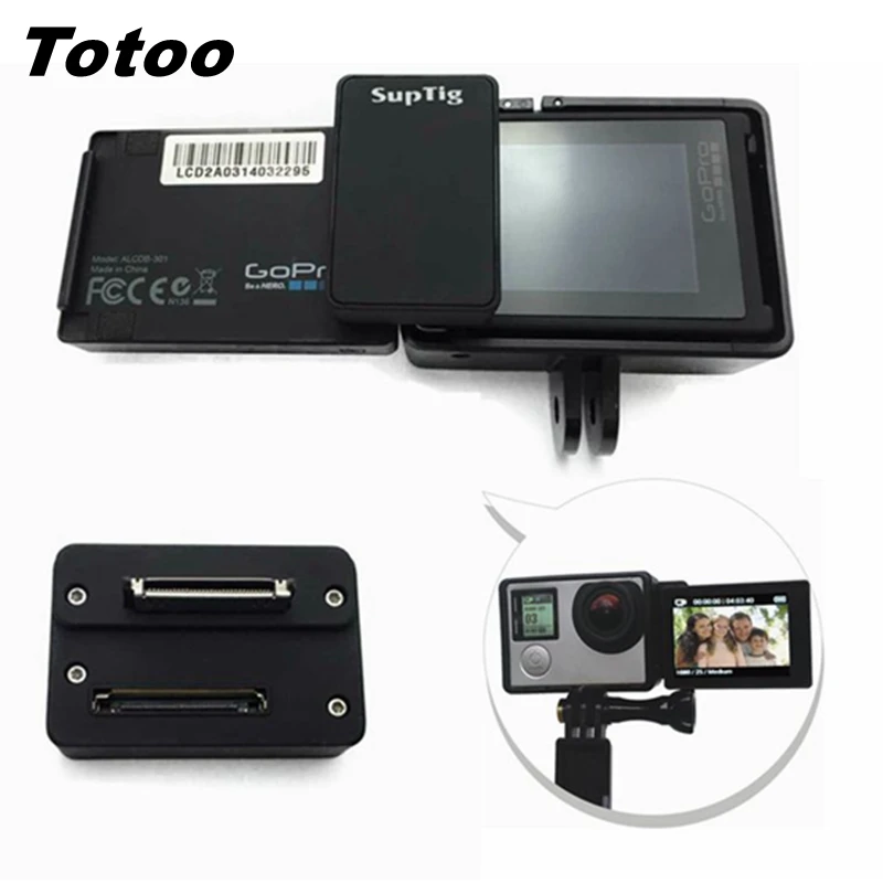 Lcd bacpac display screen adapter for gopro 4 mount gopro hero 4 hero 3