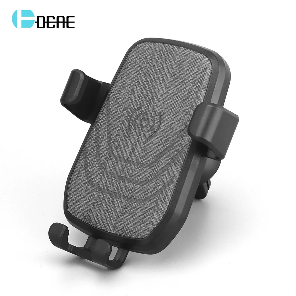 DCAE 10W Car Mount Qi Wireless Charger For iPhone XS XR MAX X 8 Fast Charging Car Phone Holder Stand For Samsung Note 9 8 S9 S8