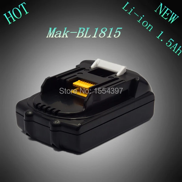 

New Rechargeable Lithium Ion 18V 1.5Ah Replacement Power Tool Battery for Makita BL1815 LXT400 194230-4 BL1830 LXT400 18 Volt
