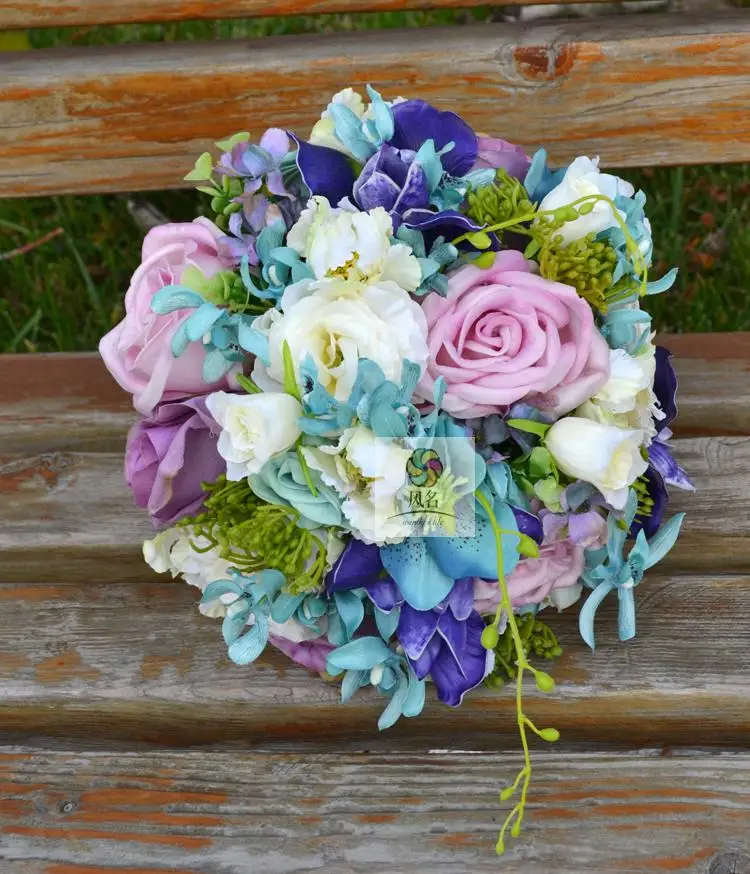 

Wedding Bridal Bridesmaid Bouquet Handmade Bride Flower Artificial Flowers Wedding Supplies Holding Flower Home Table Decoration