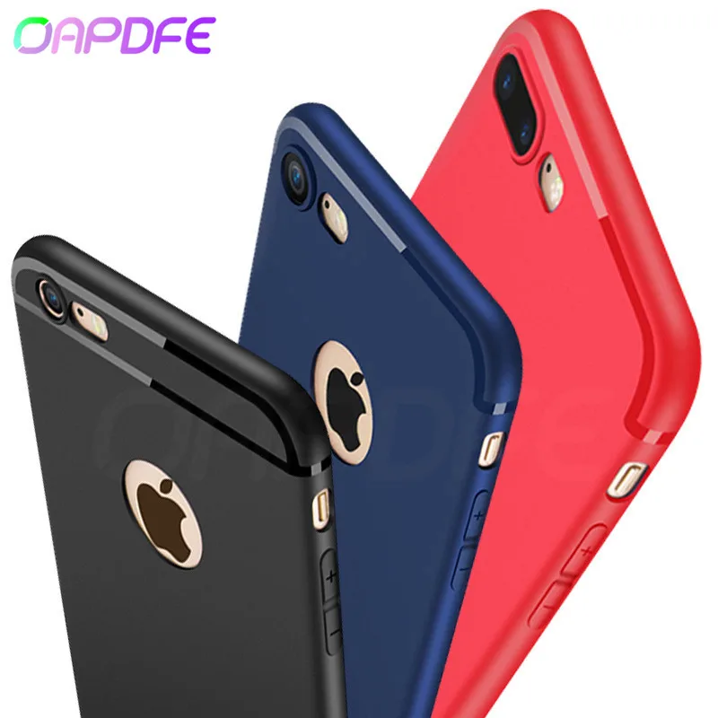 

OAPDFE Luxury Matte Soft Silicon Case For iPhone 6 6S 7 8 Plus Case Full Cover TPU For iPhone X 10 XR XS MAX 5 5S SE Phone Cases