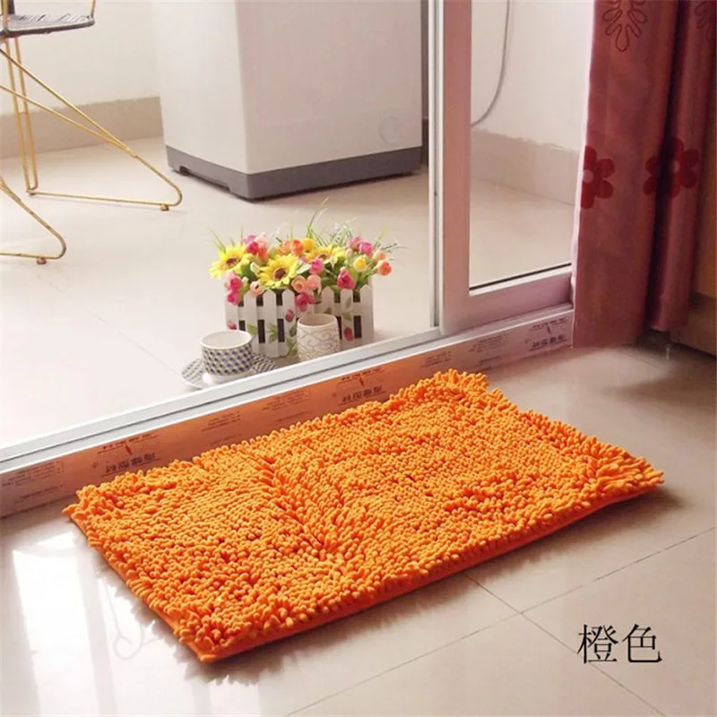 1Pcs Fashion Non-slip Mat Microfiber chenille bath mat rugs and carpets for living room bedroom floor mats bathroom door mat