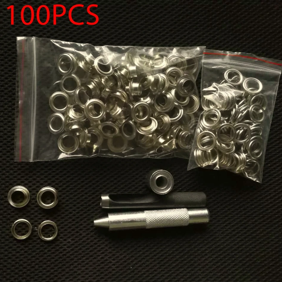 100pcs Lot Metal Silver Golden Banner Grommet Eyelets Diy
