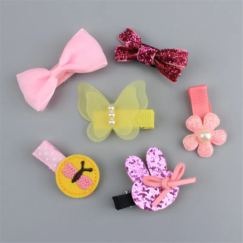 

5/6 pcs Baby Hair clip Set Baby headband accessories cross kid hair Clip Cartoon girl hair clip baby Hair Accessories