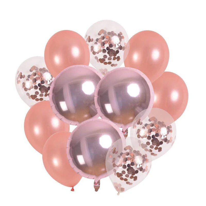 12 маленький воздушный шар украшение на день рождения фольгированные воздушные шары бампер прозрачные конфетти латексные розовые золотые