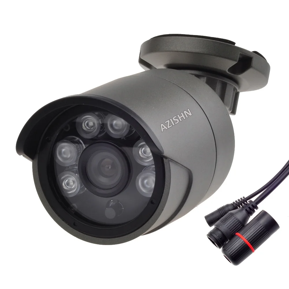

AZISHN H.264 HD IP Camera 1080P 2.0MP SONY IMX323 Sensor 6PCS ARRAY IR LED with IR-CUT Outdoor Waterproof Bullet POE Cam ONVIF