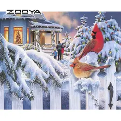 ZOOYA алмазов картина Snow Bird Алмазная вышивка полный пакет 3D DIY комплекты Алмазная мозаика фотографии стразами рукоделие RF1799