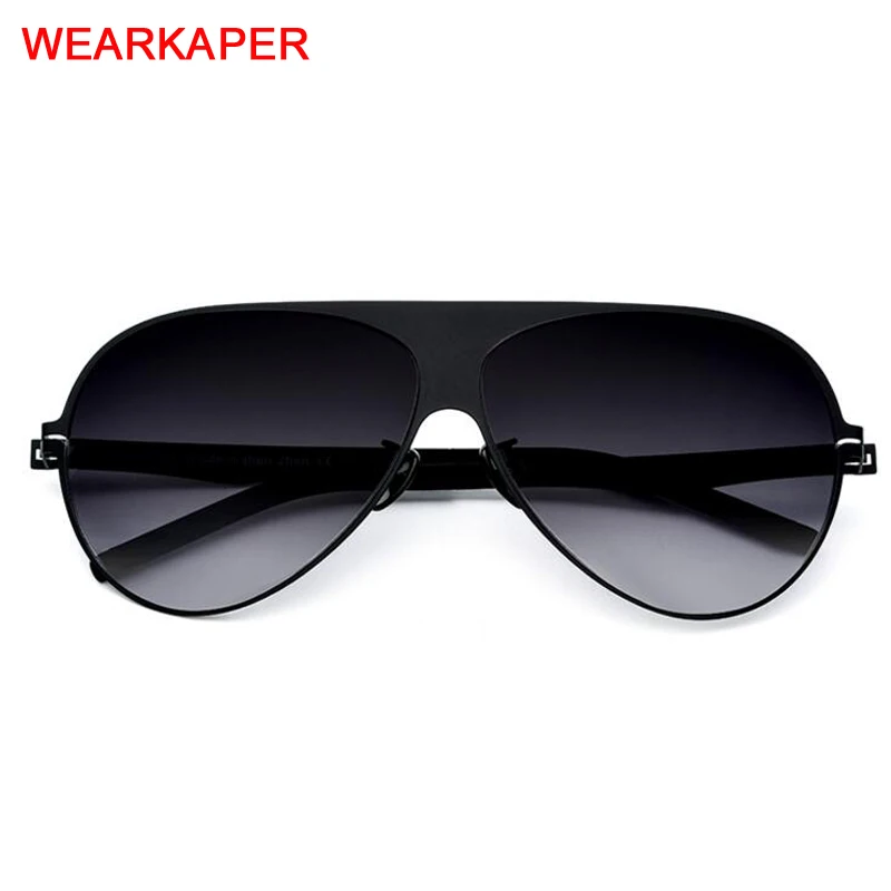 

2019 Screwless Aviation Polarized Sunglasses Men High Quality Brand Designer Big Oversize Eyewear Sun Glasses for Men