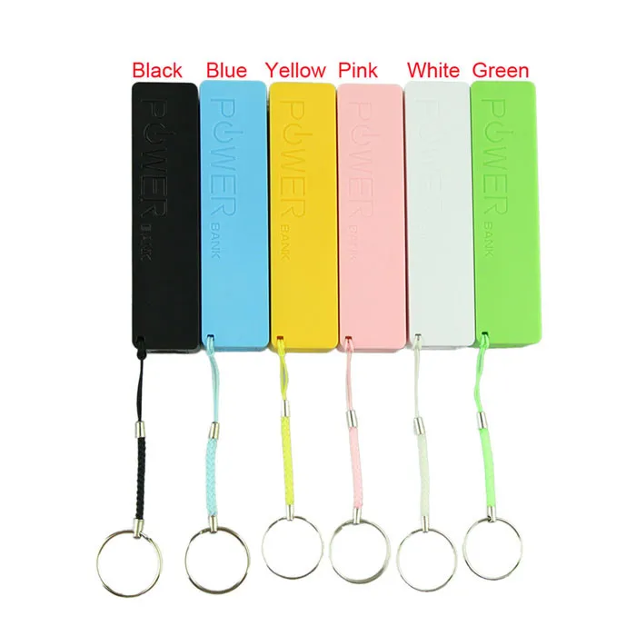 

2020 New Portable Power Bank 18650 External Backup Battery Charger With Key Chain Black #BL5