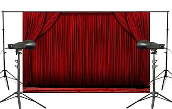 

Vintage Red Stage Curtain Backdrop Photo Studio Backgrounds Booth Shoot Props Photography Backdrop 5x7ft
