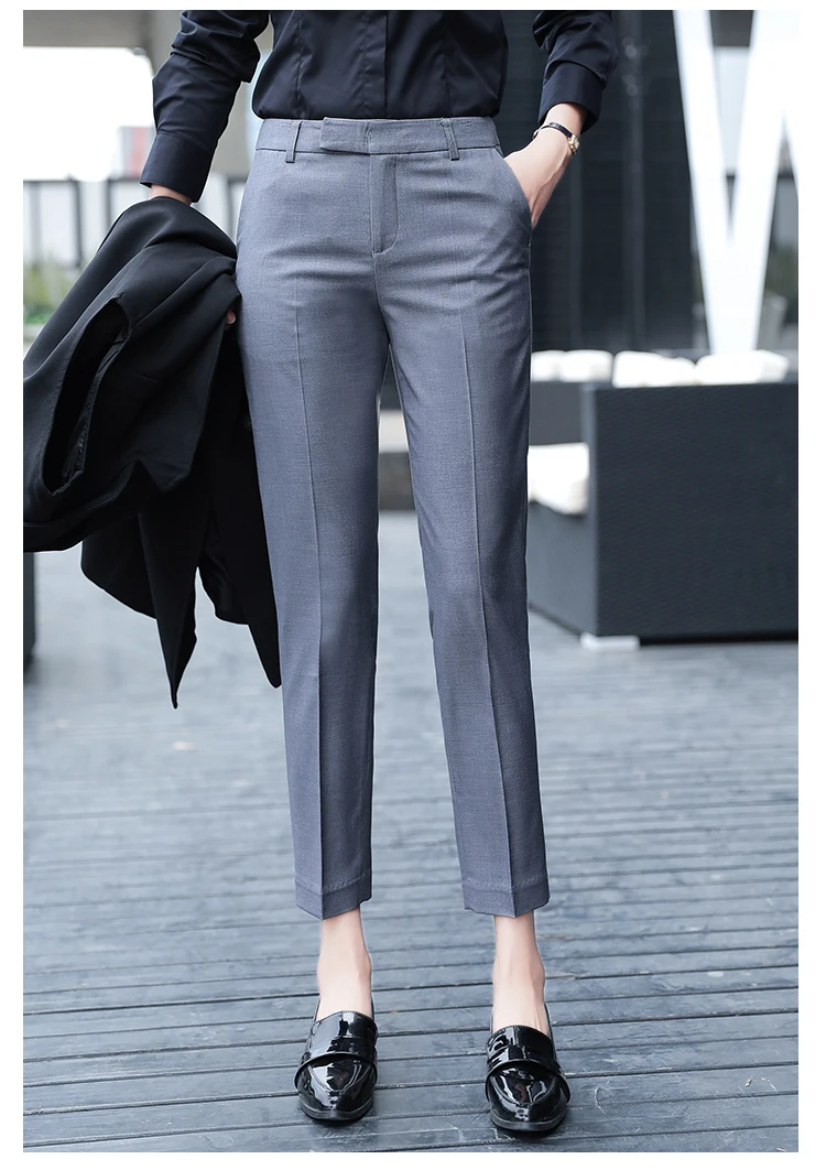 JUJULAND, женские брюки, рабочая одежда, повседневные, весенние, черные, узкие брюки размера плюс, 3XL, женские облегающие брюки, эластичные, Pantalones Mujer 9085